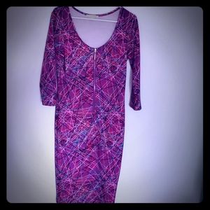 Nicki Minaj Purple body hugging dress